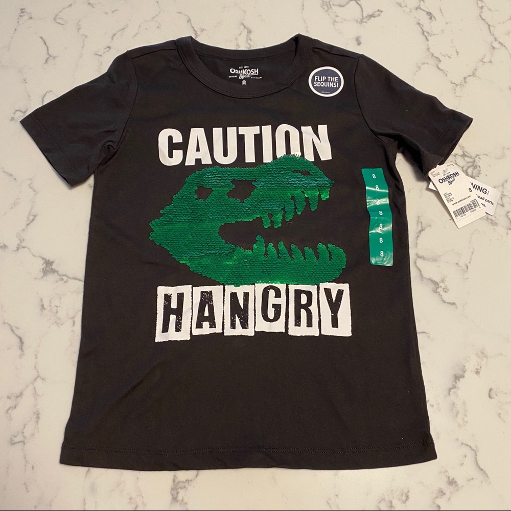 Oshkosh Flip Sequin Dinosaur Tee Short Sleeve